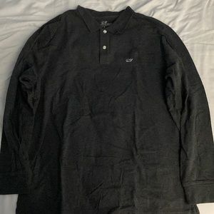 Charcoal colored Long sleeve polo